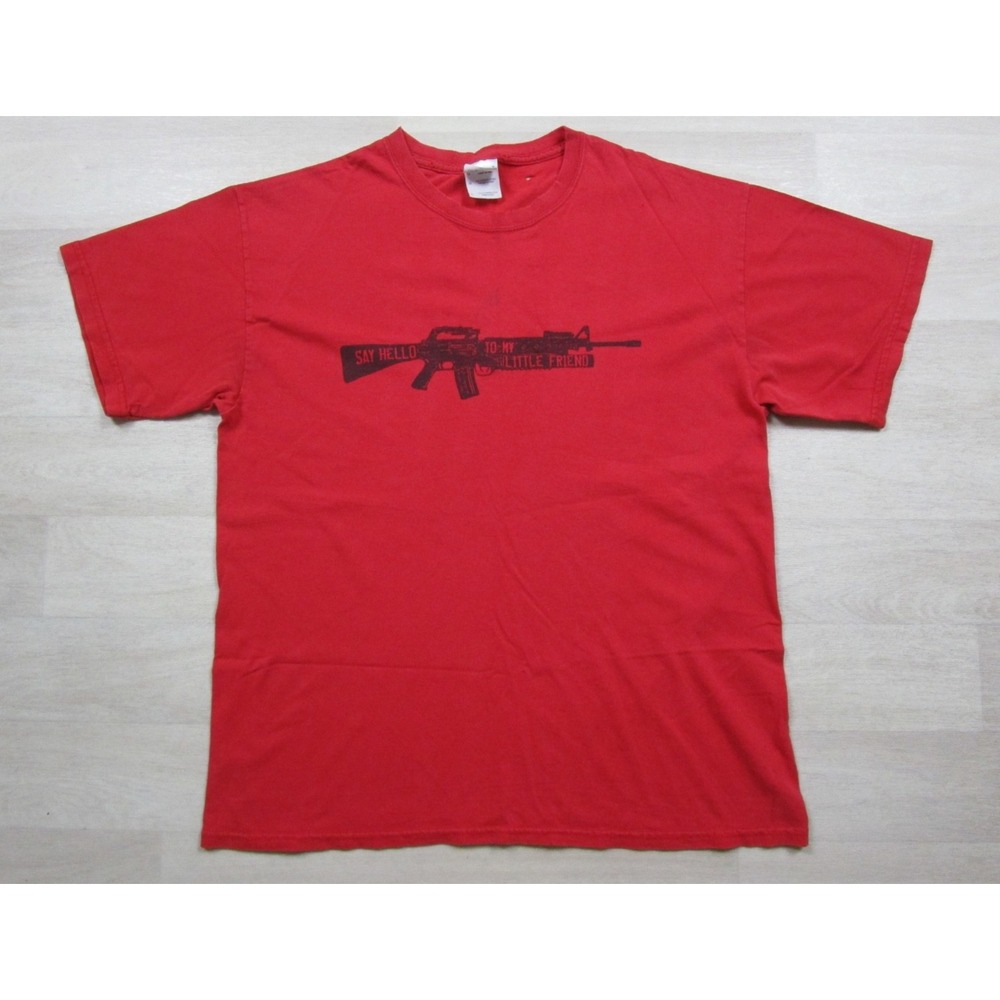 Vintage Y2K Scarface Rifle T-Shirt Men's (L) Say Hello to my Little Friend